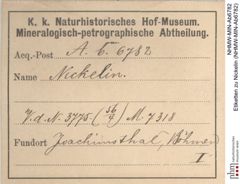 Etiketten zu Nickelin (NHMW-MIN-Ab6782)